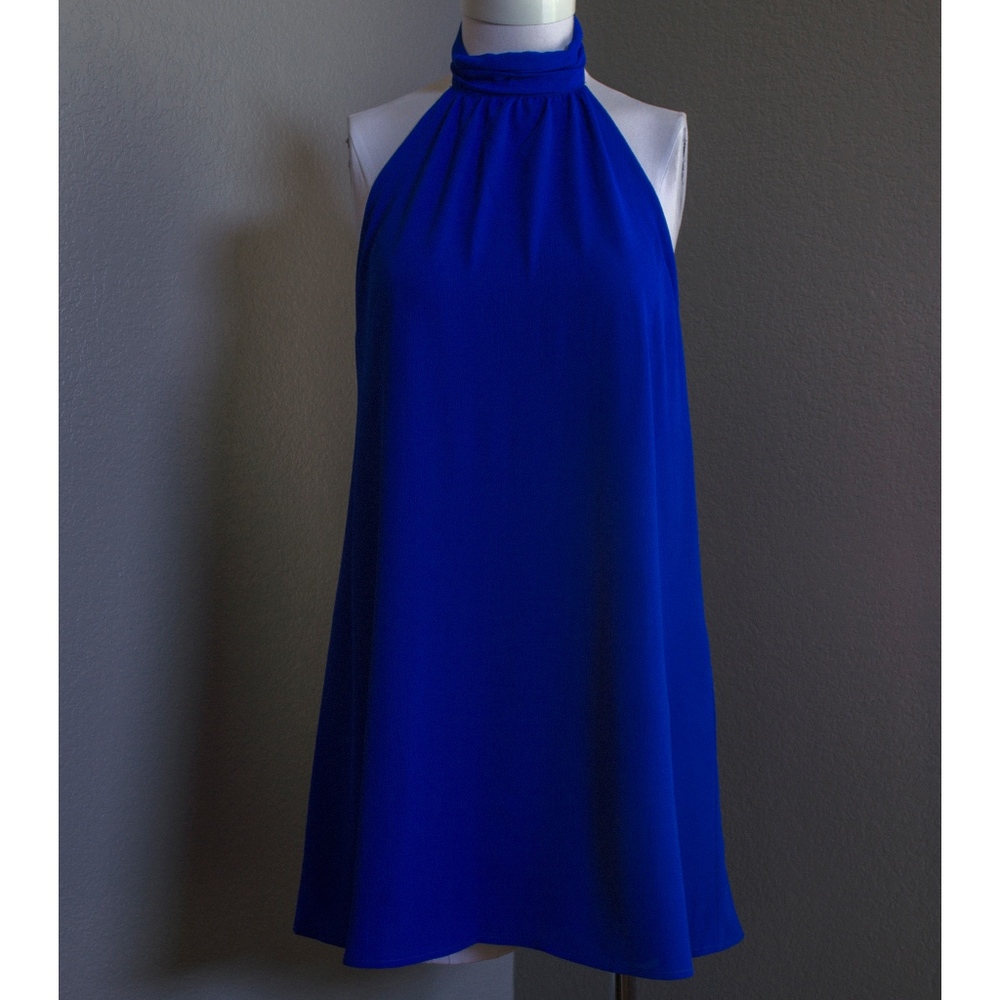 Bright Blue Halter Dress